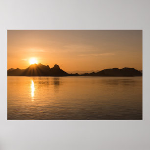 Poster L'île de Komodo au coucher du soleil