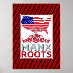 Poster L'île de Man Manx Oeuvre d'art américaine