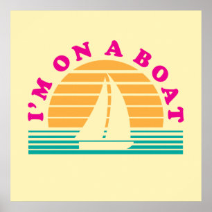 Poster L'Île Lonely En Bateau