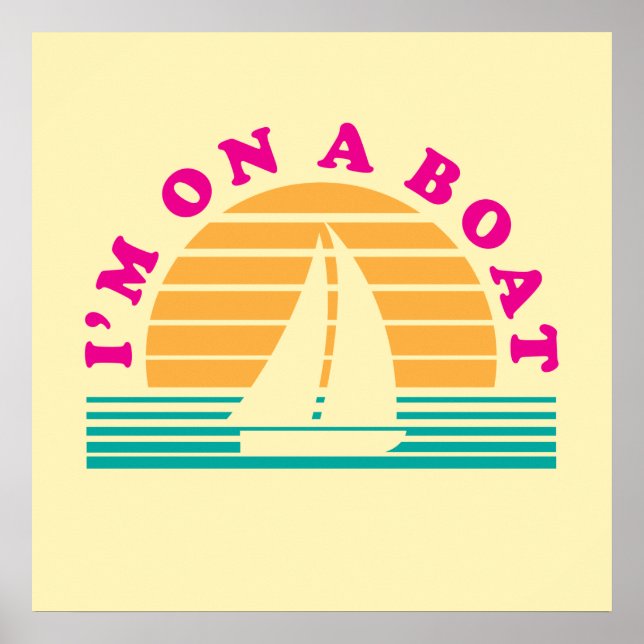 Poster L'Île Lonely En Bateau (Devant)