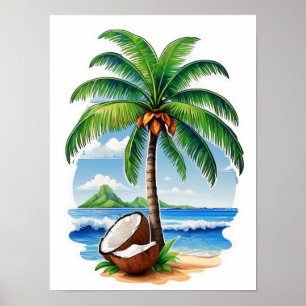 Poster L'île tropicale des Cocotiers