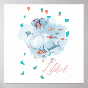 Poster Lilibet Nommé Cadeaux de BALEINE magiques pour fil