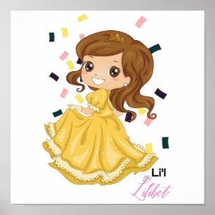 Poster Lilibet Nommée Golden Princess Girl Gifts