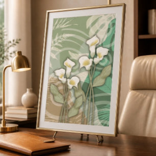 Poster Lilies blanches 24"x36"