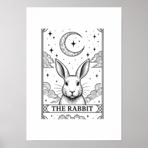 Poster L'Illustration de la carte de tarot de la Lune Mys