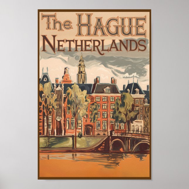 Poster L'illustration de La Haye Pays-Bas (Devant)