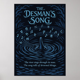 Poster L'illustration de la rivière de la chanson du Desm