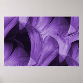 Poster Lily Abstraite violette par Mark Moore
