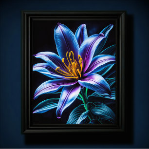 Poster Lily bleue