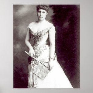 Poster Lily Langtry (1853-1929) performing at the Haymark