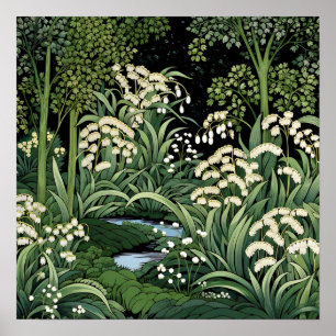 Poster Lily of the Valley Art Imprimer