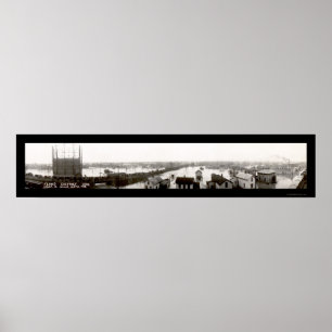 Poster Lima OH Flood District Photo 1913