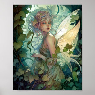 Poster L'Imaginaire Fairy Green Woodland