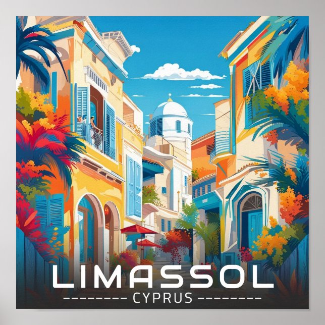 Poster Limassol City, Chypre tournée (Devant)