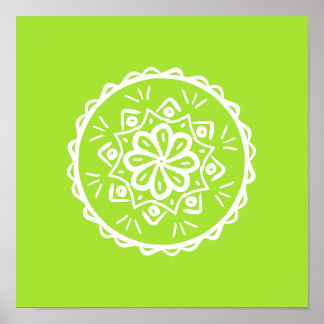 Poster Lime Mandala (Devant)