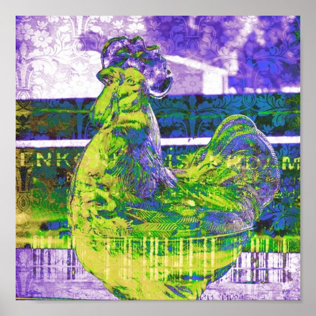 Poster Lime Rooster (Devant)