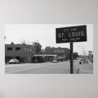 Poster Limites de la ville de Saint-Louis sur le chemin N