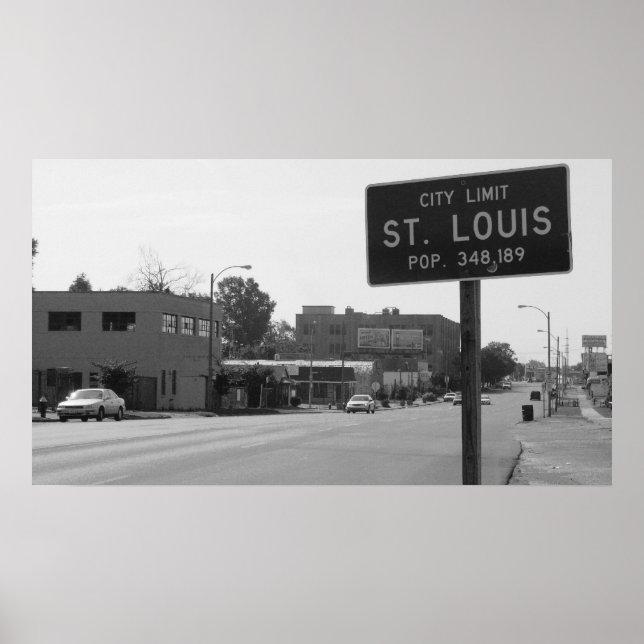 Poster Limites de la ville de Saint-Louis sur le chemin N (Devant)