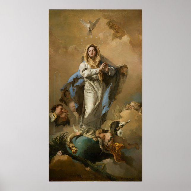 Poster L'Immaculée Conception par Giovanni B. Tiepolo (Devant)