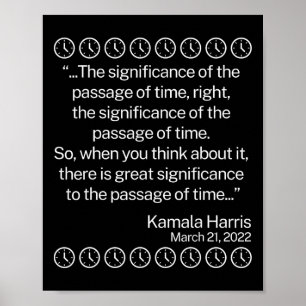 Poster L'Importance De La Page Du Temps Drôle Kamala