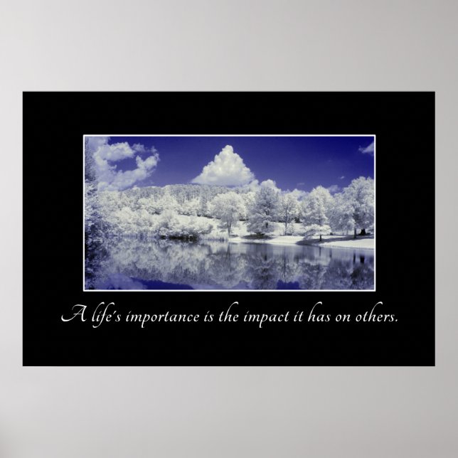 Poster L'importance d'une vie est son impact (Devant)