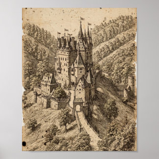 Poster L'impression de la citadelle de la vallée — Gravur