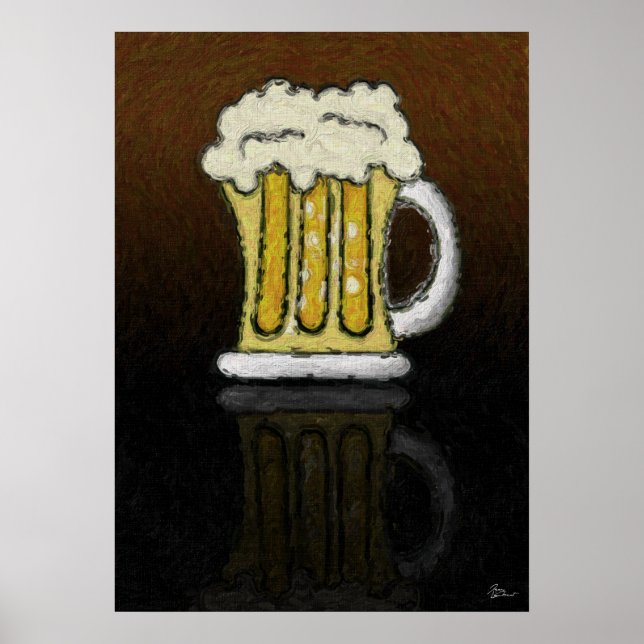 Poster L'impression de la peinture de la bière (Devant)