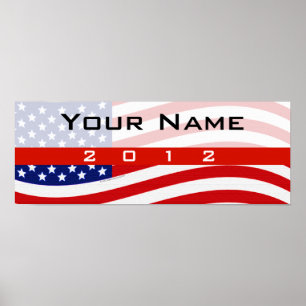 Poster L'impression des signes de campagne politique, les