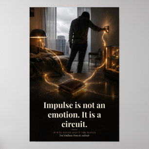 Poster L'impulsion est un circuit Citation de livre Art