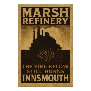 Poster L'incendie ci-dessous brûle toujours - Raffinerie
