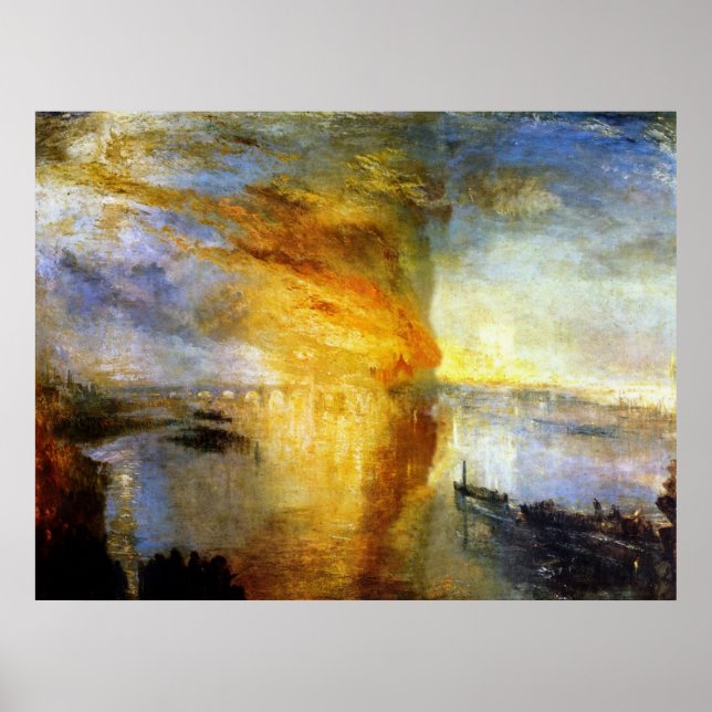 Poster L'incendie des maisons des Lords et des Communes (Devant)