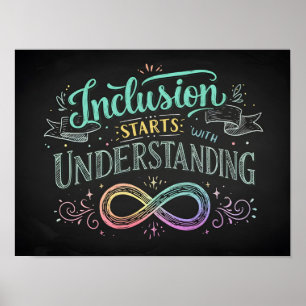 Poster L'inclusion commence par la compréhension de la ci
