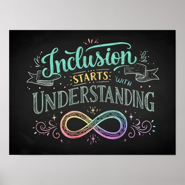 Poster L'inclusion commence par la compréhension de la ci (Devant)