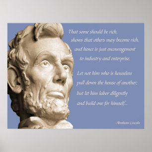 Poster Lincoln Capitalism Quote