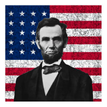Lincoln et le drapeau américain