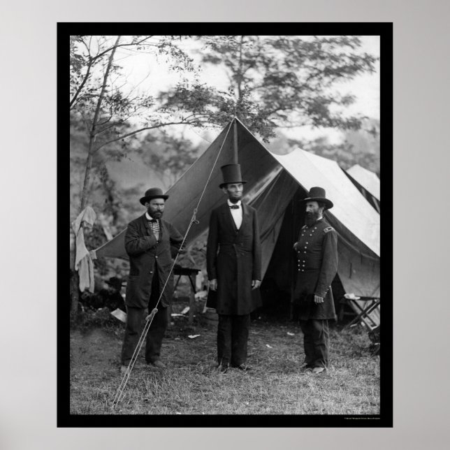 Poster Lincoln, Pinkerton et McClernand 1862 (Devant)