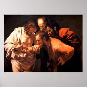 Poster L'Incrédulité de Saint Thomas par Caravaggio