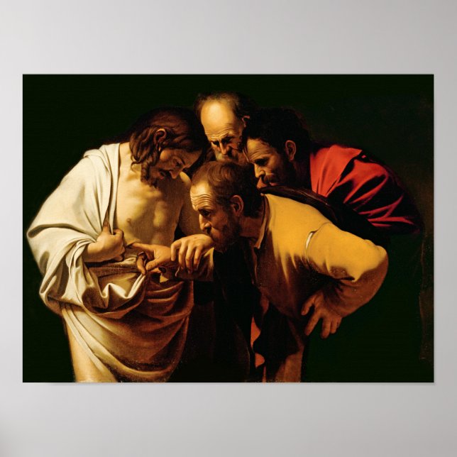 Poster L'incrédulité de St. Thomas, 1602-03 (Devant)