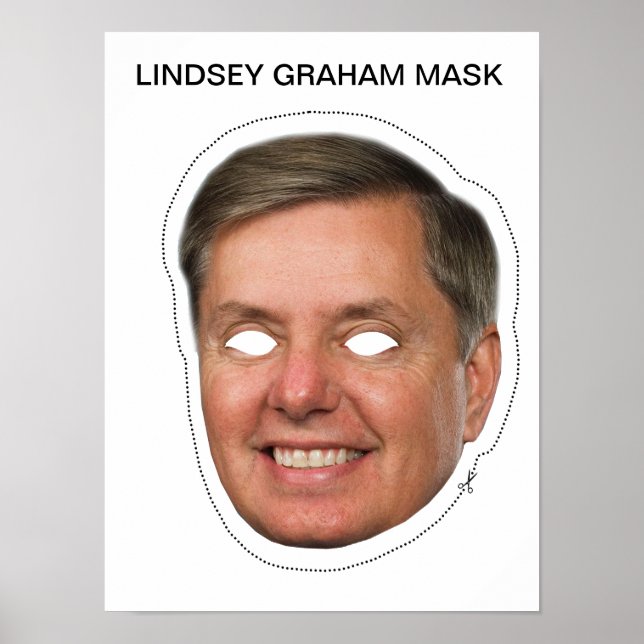 Poster Lindsey Graham Mask (Devant)