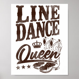 Poster Line Dancing Enseignant Queen Line Dance Queen
