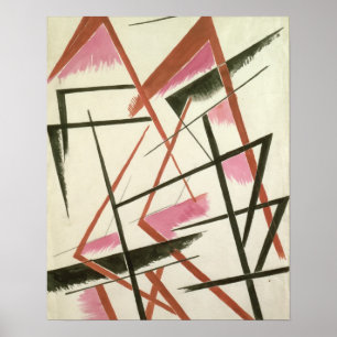 Poster Linear Construction, c.1921 (gouache on paper)