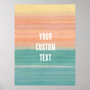 Poster Lined art sunrise custom design