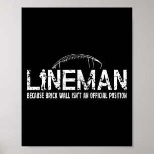 Poster Lineman de football américain