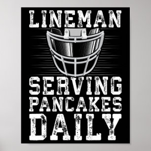 Poster Lineman Servant Des Pancakes Daily Football Linema