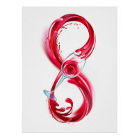 L'infini avec du vin rouge