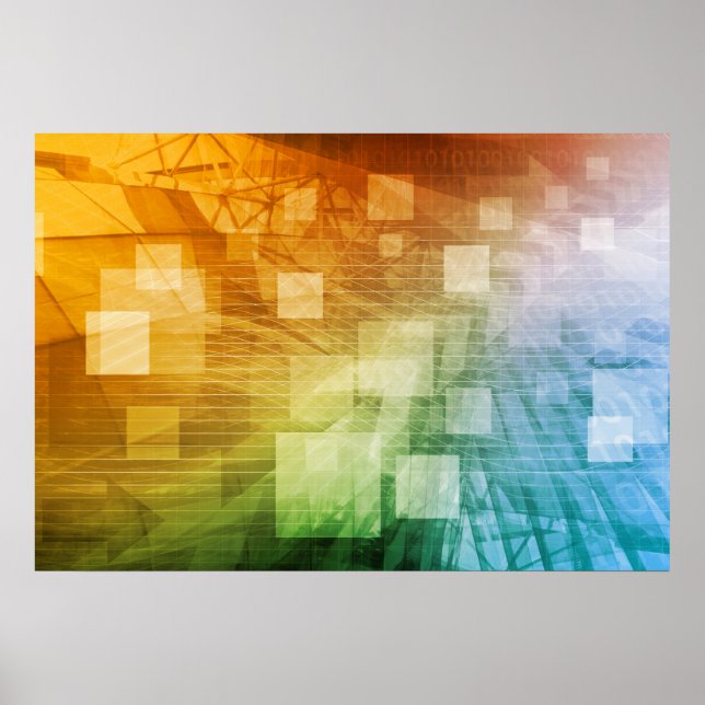 Poster L'informatique en tant qu'art Arrière - plan Abstr (Devant)