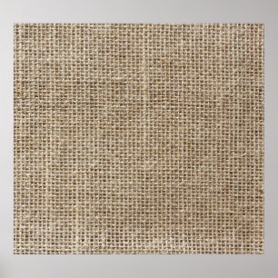 Poster Linge brut : Tissu texturé naturel.