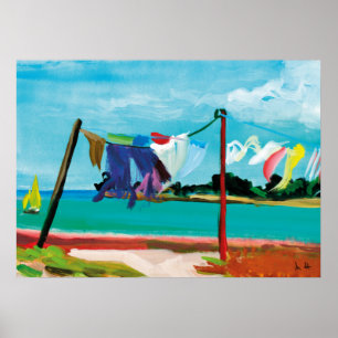 Poster linge dans la brise