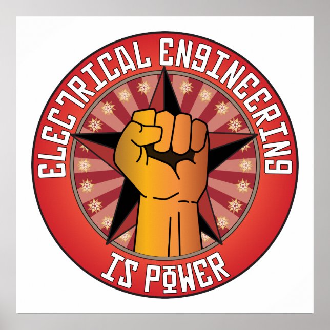 Poster L'ingénierie électrique est l'énergie (Devant)