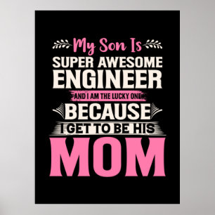Poster L'Ingénieur Mon Fils Est Un Ingénieur Super Étonna